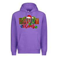 Purple Christmas daddy Claus Premium Hoodie - FaDigitalArtStudio