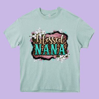 Blessed Nana Heavy Core Tee Designed By Lillyallendesigns