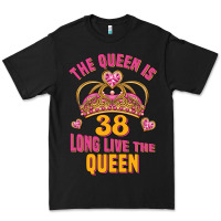 Black the queen is 38 long live the queen Premium Tee - Jasminsmagicworld