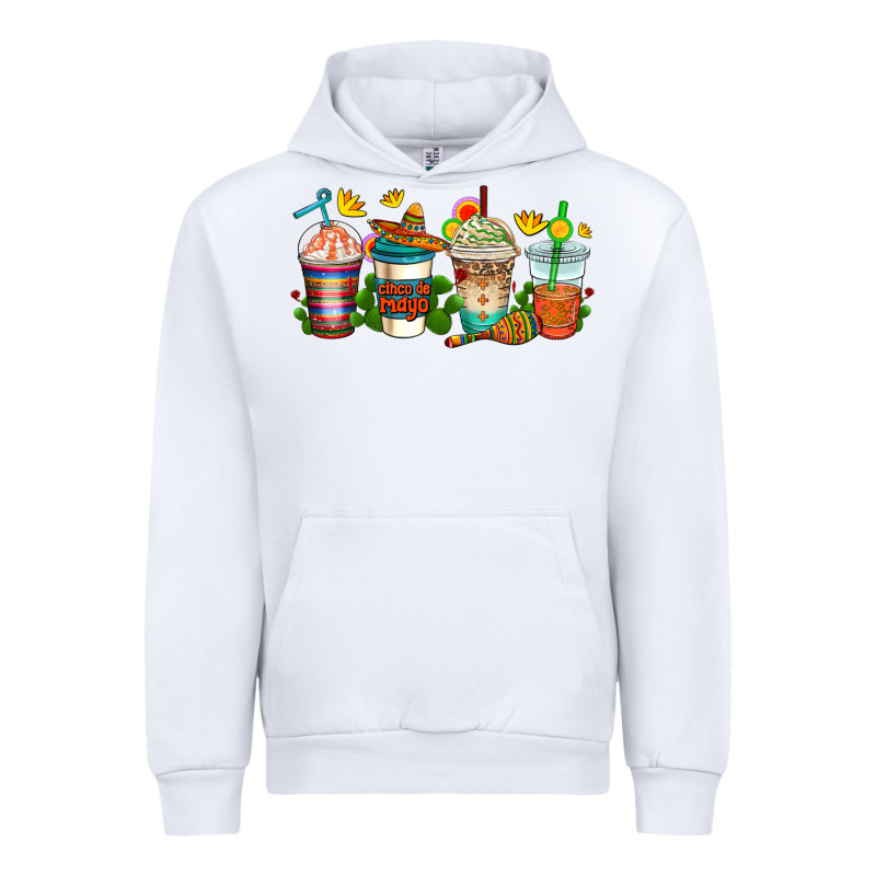 Cinco De Mayo Coffee Cups Urban Hoodie by AdoDesignShop | Teevron