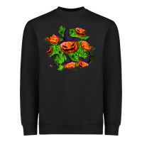 Black halloween pumpkin patch Heavyweight Sweatshirt - BundleAndBundleShop