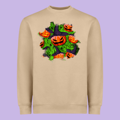 Halloween Pumpkin Patch Heavyweight Sweatshirt Designed By Bundleandbundleshop