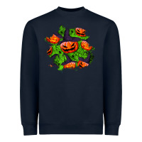 Navy halloween pumpkin patch Heavyweight Sweatshirt - BundleAndBundleShop