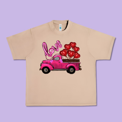Valentines Day Turck With Balloons Urban Heavy Tee Designed By Ranaportraitstore