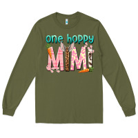 Army Green One hoppy Mimi Easter Day Long Sleeve Tee - HowdyJamesFarm