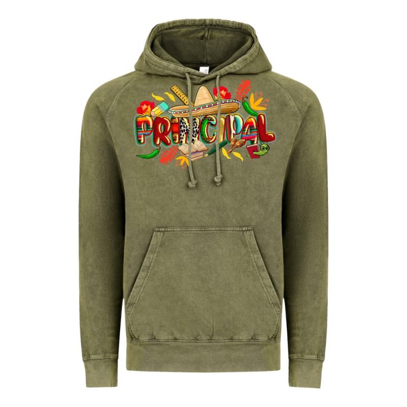 Cinco De Mayo Principal Vintage Hoodie by CowGirlArtShop | Teevron