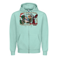 Seafoam joy Christmas Zipper Hoodie - CowhideDigitalArt