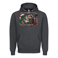 Smoke joy Christmas Zipper Hoodie - CowhideDigitalArt