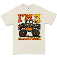 I'm Three This Is How I Roll Monster Truck Birthday Premium Tee | Teevron