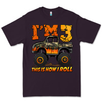 Plum i'm three this is how i roll monster truck birthday Premium Tee - Jasminsmagicworld