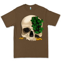 Cacao St patrick's day Skull with clovers Premium Tee - Jasminsmagicworld