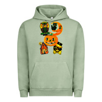 Pigment Oil Green Vintage Halloween Urban Hoodie - minhPixels