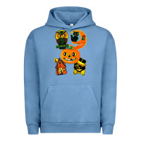 Pigment Pebble Blue Vintage Halloween Urban Hoodie - minhPixels