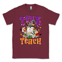 Burgundy trick or teach halloween Classic Tee - NancyCooperArtShop