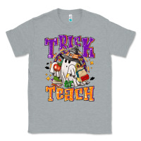 Heather Grey trick or teach halloween Classic Tee - NancyCooperArtShop