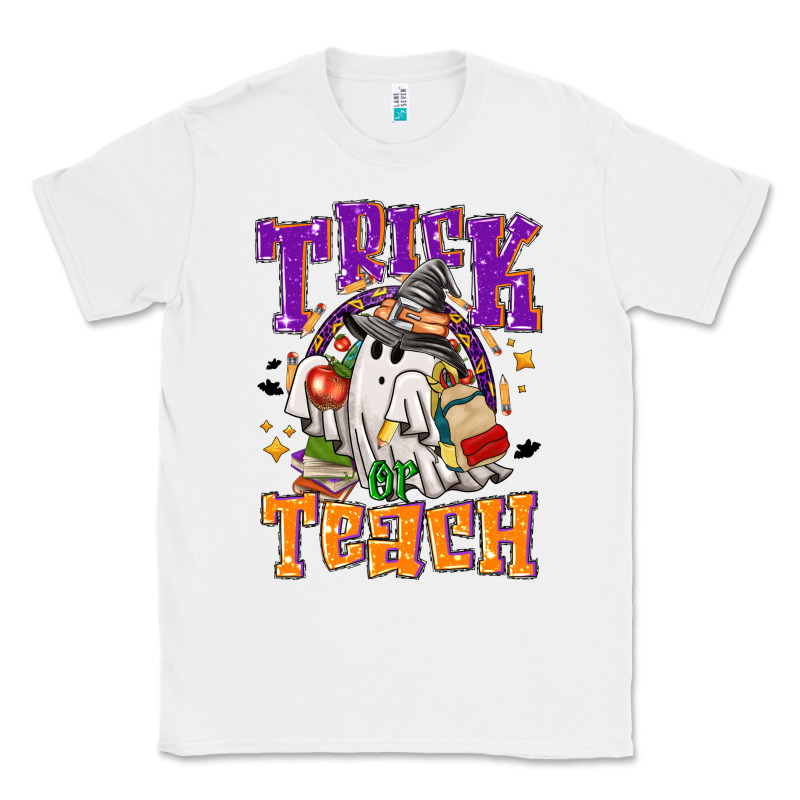 Trick Or Teach Halloween Classic Tee by NancyCooperArtShop | Teevron