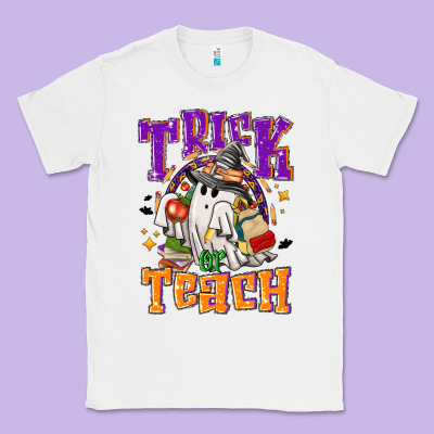 Trick Or Teach Halloween Classic Tee Designed By Nancycooperartshop