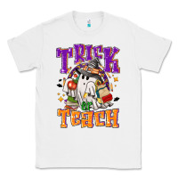 White trick or teach halloween Classic Tee - NancyCooperArtShop