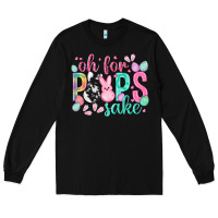 Black Oh for peeps sake cowhide Easter Day Long Sleeve Tee - HowdyJamesFarm