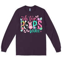 Plum Oh for peeps sake cowhide Easter Day Long Sleeve Tee - HowdyJamesFarm