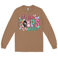 Toasted Coconut Oh for peeps sake cowhide Easter Day Long Sleeve Tee - HowdyJamesFarm