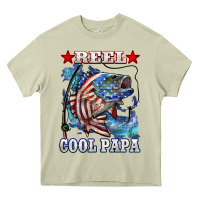 Mossy reel cool papa american flag bass fishing Heavy Core Tee - LillyAllenDesigns