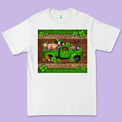 St Patricks Farm Animals Truck Premium Tee Designed By Jasminsmagicworld