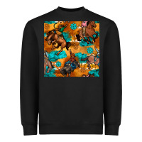 Black cowboy rodeo seamless pattern Heavyweight Sweatshirt - BundleAndBundleShop