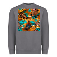 Storm cowboy rodeo seamless pattern Heavyweight Sweatshirt - BundleAndBundleShop