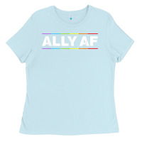 Baby Blue Ally AF Pride Rainbow Shirt  Proud LGBTQ Ally TShirt Ladies Tee - minhPixels