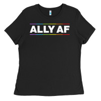 Ally Af Pride Rainbow Shirt  Proud Lgbtq Ally Tshirt Ladies Tee | Teevron