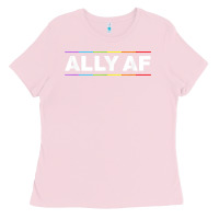 Bubblegum Pink Ally AF Pride Rainbow Shirt  Proud LGBTQ Ally TShirt Ladies Tee - minhPixels