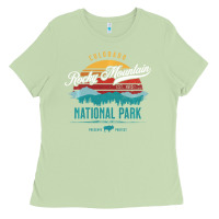 Matcha Vintage Rocky Mountain National Park Hiking Travel Souvenir Ladies Tee - minhPixels