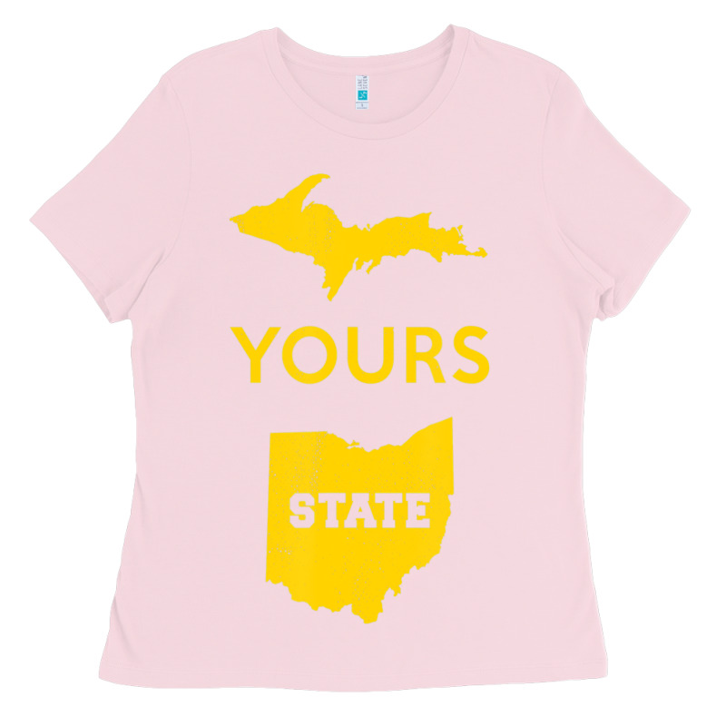 Up Yours State Of Ohio Funny Anti Oh Pro Michigan Meme Ladies Tee by minhPixels | Teevron