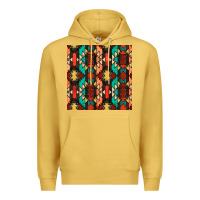 Antique Gold native american aztec seamless pattern Premium Hoodie - BundleAndBundleShop