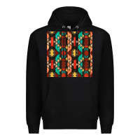 Black native american aztec seamless pattern Premium Hoodie - BundleAndBundleShop