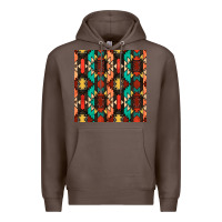 Coffee native american aztec seamless pattern Premium Hoodie - BundleAndBundleShop