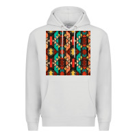 Dove Grey native american aztec seamless pattern Premium Hoodie - BundleAndBundleShop