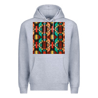 Heather Grey native american aztec seamless pattern Premium Hoodie - BundleAndBundleShop