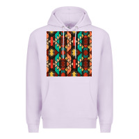 Lilac native american aztec seamless pattern Premium Hoodie - BundleAndBundleShop