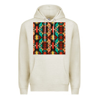 Oatmeal Heather native american aztec seamless pattern Premium Hoodie - BundleAndBundleShop