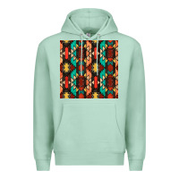 Seafoam native american aztec seamless pattern Premium Hoodie - BundleAndBundleShop