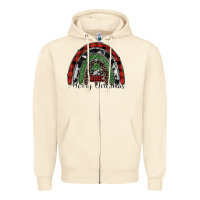 Sandshell Merry Christmas rainbow Zipper Hoodie - CowhideDigitalArt