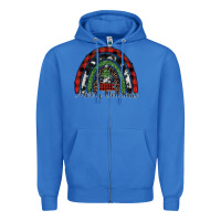 True Royal Merry Christmas rainbow Zipper Hoodie - CowhideDigitalArt