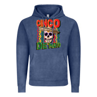 Vintage Denim cinco de mayo with skull Vintage Hoodie - CowGirlArtShop
