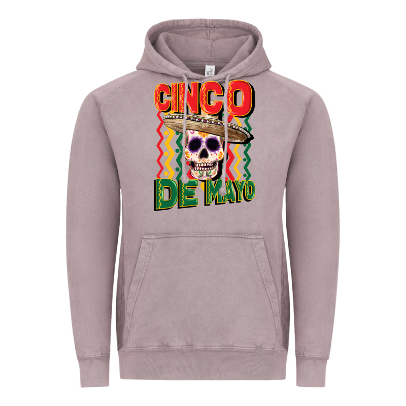 Cinco De Mayo With Skull Vintage Hoodie by CowGirlArtShop | Teevron