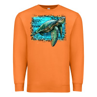 Carrot sea turtle with background Premium Sweatshirt - Artiststas