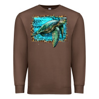 Chestnut sea turtle with background Premium Sweatshirt - Artiststas
