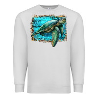 Dove Grey sea turtle with background Premium Sweatshirt - Artiststas