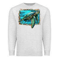 Oatmeal Heather sea turtle with background Premium Sweatshirt - Artiststas